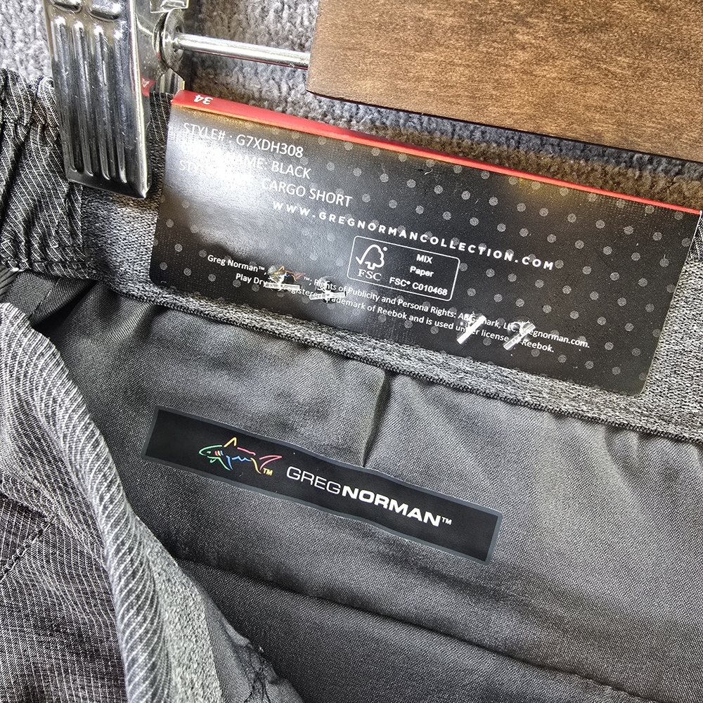 Greg Norman Performance Collection Gray Athletic Shorts - Picture 10 of 13